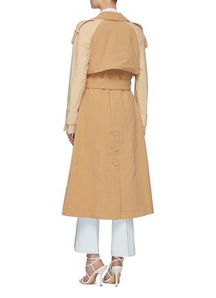Back View - Click To Enlarge - ACLER - 'Newton' Colourblock Cotton Trench Coat