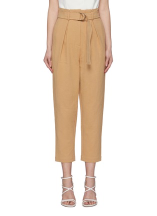 Main View - Click To Enlarge - ACLER - 'Newton' Belted Front Pleat Crop Pants