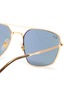 Detail View - Click To Enlarge - RAY-BAN - Tortoiseshell Effect Temple Double Bridge Metal Frame Sunglasses