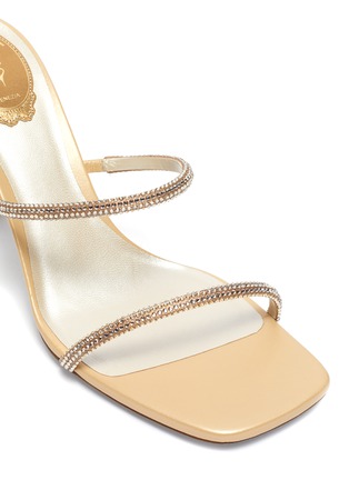 Detail View - Click To Enlarge - RENÉ CAOVILLA - Strass embellished double band heel sandals
