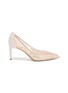 Main View - Click To Enlarge - RENÉ CAOVILLA - Crystal embellished printed lizard net pumps