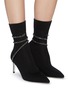 Figure View - Click To Enlarge - RENÉ CAOVILLA - 'Cleo' strass coil cashmere sock booties