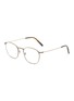 Main View - Click To Enlarge - OLIVER PEOPLES - 'Goldsen' Contrast Temple Carved Titanium Frame Optical Glasses