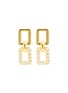 Detail View - Click To Enlarge - SARAH ZHUANG - 'Infinite Link' diamond 18k gold drop earrings