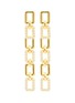 Main View - Click To Enlarge - SARAH ZHUANG - 'Infinite Link' diamond 18k gold drop earrings