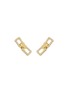 Detail View - Click To Enlarge - SARAH ZHUANG - Connected' diamond 18k gold drop earrings