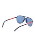 Figure View - Click To Enlarge - PRADA - Contrast Logo Temple Metal Frame Aviator Sunglasses
