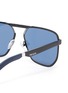Detail View - Click To Enlarge - PRADA - Logo Temple Contrast Tip Rectangular Metal Frame Sunglasses