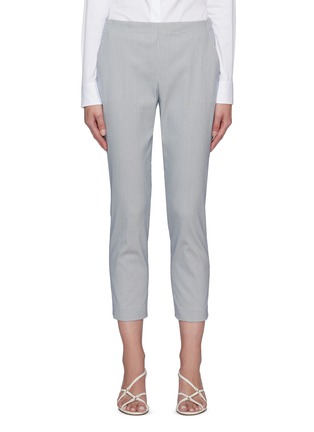 Main View - Click To Enlarge - THEORY - Fine Pinstripe Cotton Crop Treeca Pants