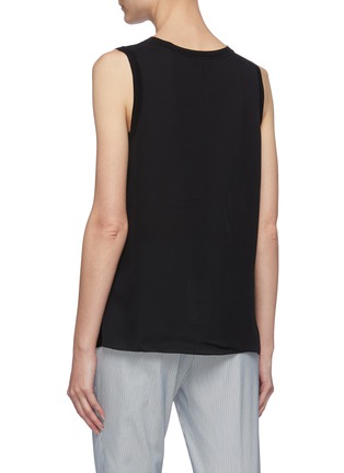 Back View - Click To Enlarge - THEORY - Side Slit Silk Tank Top