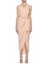 Main View - Click To Enlarge - ACLER - 'Daleside' Front Twist Mock Neck Scarf Detail Dress