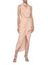 Figure View - Click To Enlarge - ACLER - 'Daleside' Front Twist Mock Neck Scarf Detail Dress