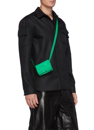 Figure View - Click To Enlarge - BOTTEGA VENETA - Paper Calf Leather Messenger Bag