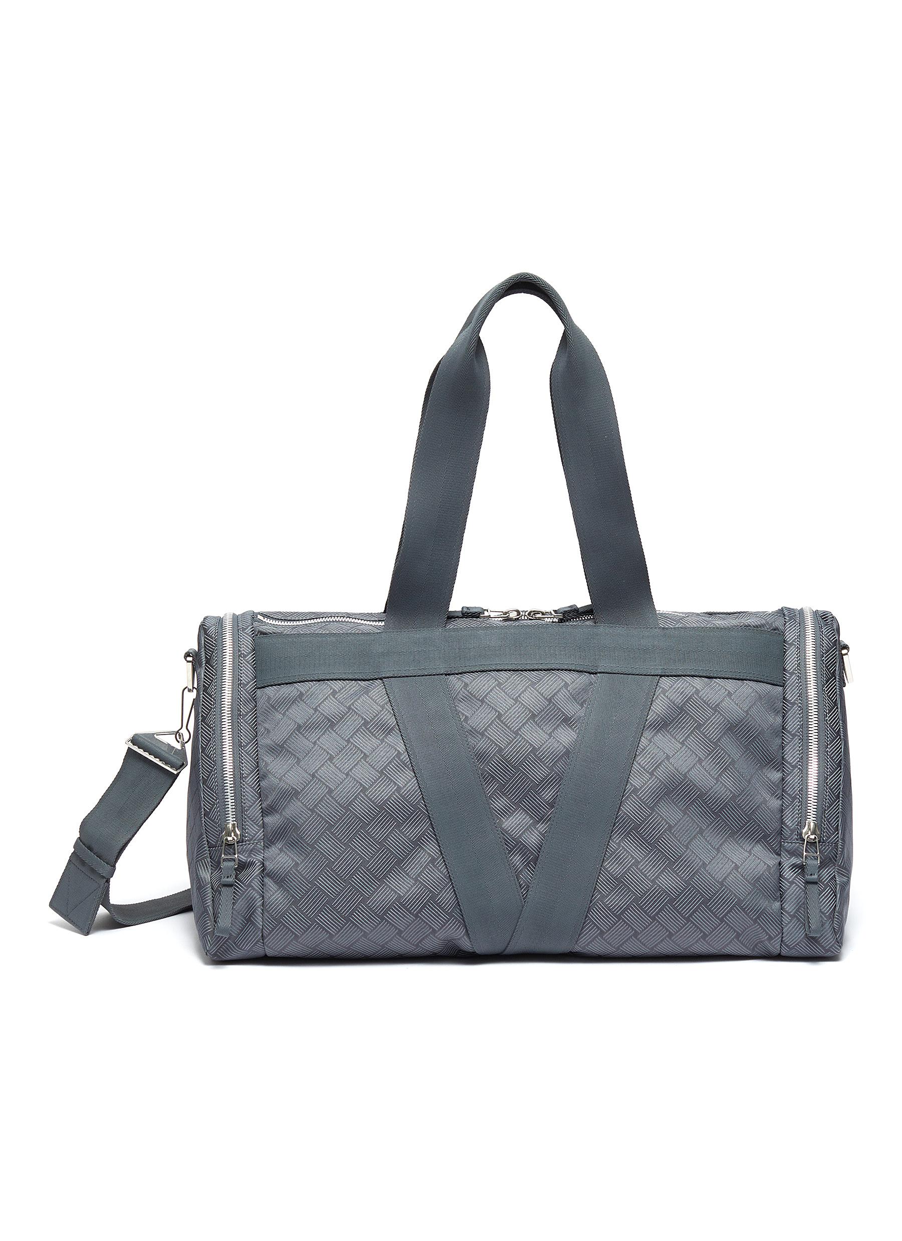 Bottega Veneta Triangle Gym Bag In Grey