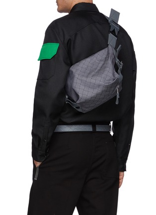 Figure View - Click To Enlarge - BOTTEGA VENETA - Jacquard Nylon Crossbody Bag