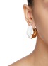Figure View - Click To Enlarge - JOANNA LAURA CONSTANTINE - 'Feminine Waves' Contrast Enamel Accent Twist Hoop Earrings