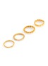 Detail View - Click To Enlarge - JOANNA LAURA CONSTANTINE - Mismatched Stone Pavé Twist Ring Set of Four