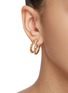 Figure View - Click To Enlarge - JOANNA LAURA CONSTANTINE - Double Band Stone Pavé Twist Hoop Earrings