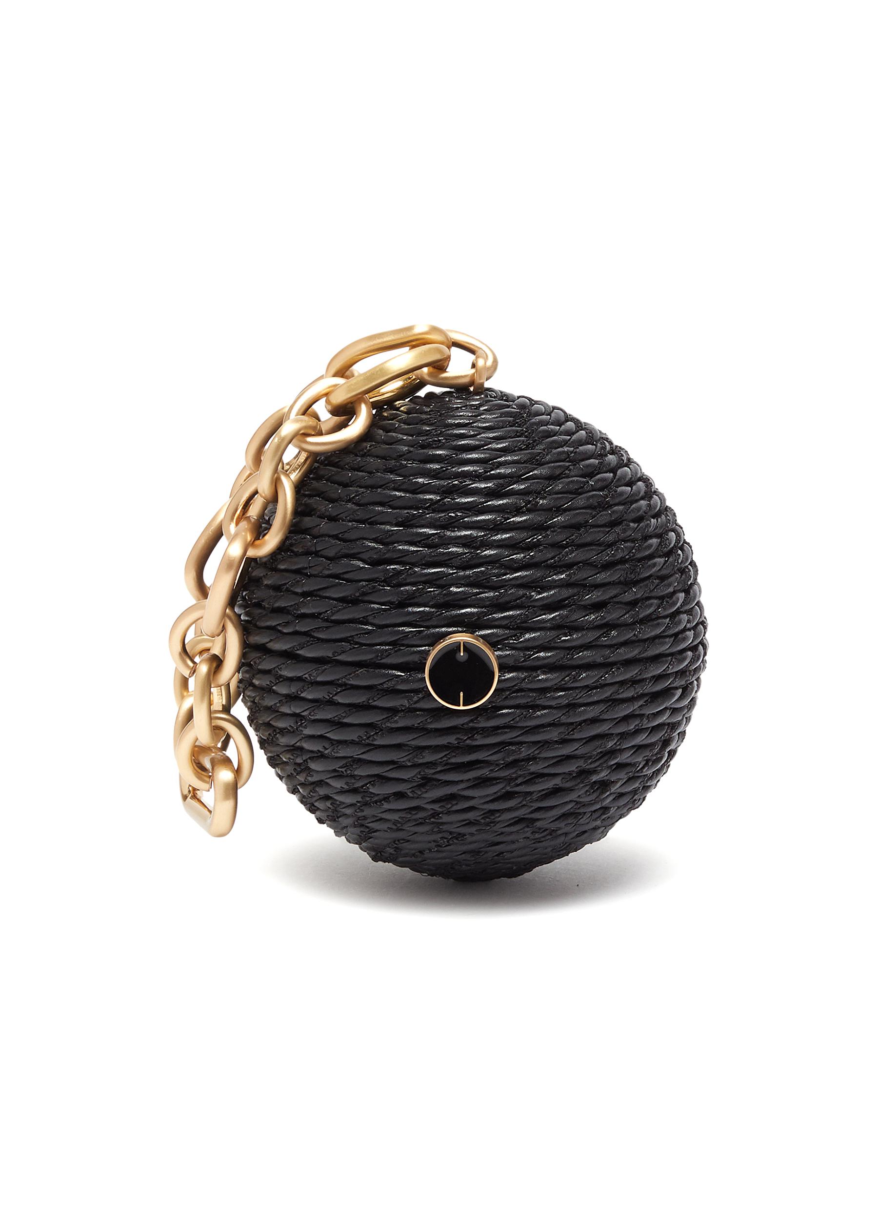 Andel' Faux Leather Roping Sphere Clutch