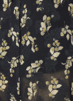  - VINCE -  ''Dandelion Poet' All-over Floral Print Silk Blouse