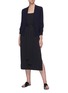 Figure View - Click To Enlarge - VINCE - Tie Waist Detail Sleeveless Cotton Midi Dress