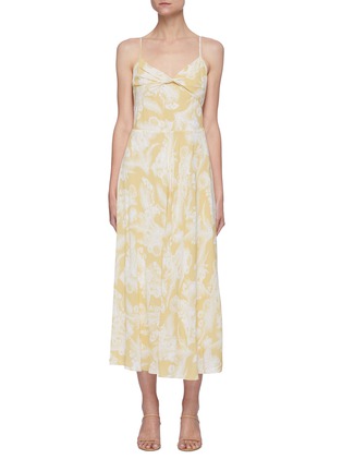 Main View - Click To Enlarge - VINCE - Front twist graphic print dress