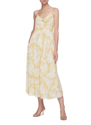 Figure View - Click To Enlarge - VINCE - Front twist graphic print dress