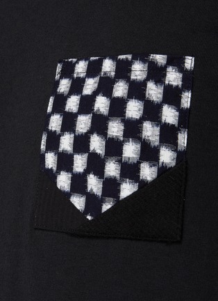  - FDMTL - Blurred Check Chest Patch Crewneck Cotton T-shirt