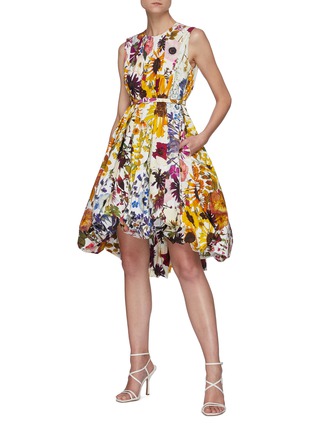 Figure View - Click To Enlarge - OSCAR DE LA RENTA - Sleeveless Bubble Hem Dress