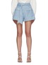 Main View - Click To Enlarge - C/MEO COLLECTIVE - Magnetised' Belted A-line Flap Pocket Shorts