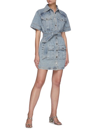 Figure View - Click To Enlarge - C/MEO COLLECTIVE - Heart Full' Wash Denim Dress