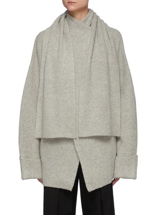 Main View - Click To Enlarge - JW ANDERSON - Oversized Draped Wool Blend Cardigan
