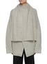 Main View - Click To Enlarge - JW ANDERSON - Oversized Draped Wool Blend Cardigan