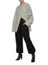 Figure View - Click To Enlarge - JW ANDERSON - Oversized Draped Wool Blend Cardigan