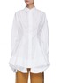 Main View - Click To Enlarge - JW ANDERSON - Flare Hem Cinch Waist Cotton Poplin Shirt