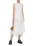 Figure View - Click To Enlarge - JW ANDERSON - Handkerchief Hem Sleeveless Cotton Poplin Dress