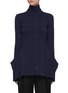 Main View - Click To Enlarge - JW ANDERSON - Asymmetrical Hem Logo Grid Roll Neck Top