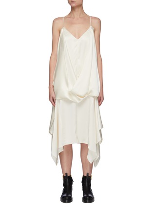 Main View - Click To Enlarge - JW ANDERSON - Drape Satin Midi Dress