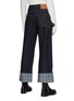 Back View - Click To Enlarge - JW ANDERSON - Roll-up Hem Logo Embroidery Workwear Jeans
