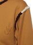  - JW ANDERSON - Contrast Topstitch Raw Flare Hem Cotton Sweatshirt