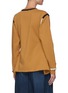 Back View - Click To Enlarge - JW ANDERSON - Contrast Topstitch Raw Flare Hem Cotton Sweatshirt