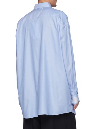 Back View - Click To Enlarge - MAISON MARGIELA - Cut Out Cuffs Oversized Shirt