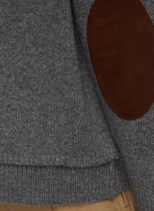  - MAISON MARGIELA - Double Neck Trim Wool Sweater With Elbow Patches