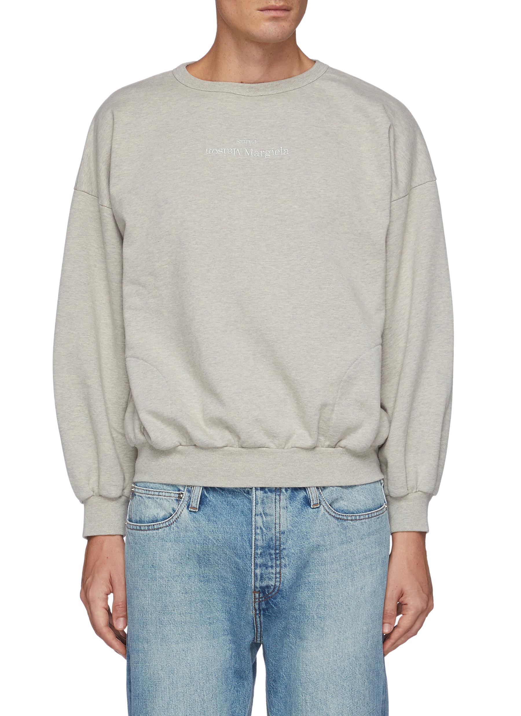 Drop Shoulder Cotton Crewneck Sweatshirt