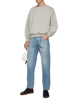 Figure View - Click To Enlarge - MAISON MARGIELA - Drop Shoulder Cotton Crewneck Sweatshirt