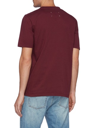 Back View - Click To Enlarge - MAISON MARGIELA - Ribbon-Appliqued Cotton T-Shirt