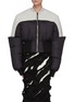 Main View - Click To Enlarge - RICK OWENS - Puffer Panelled Two Toned Bomber Jacket