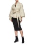Figure View - Click To Enlarge - RICK OWENS - TOMMYWING' BELTED WRAP DOWN JACKET