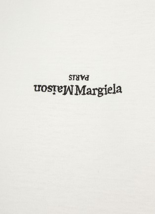  - MAISON MARGIELA - Inverted Logo Cotton Crewneck T-Shirt