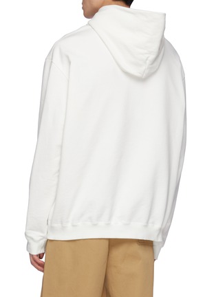 Back View - Click To Enlarge - MAISON MARGIELA - Number Logo Cotton Hoodie